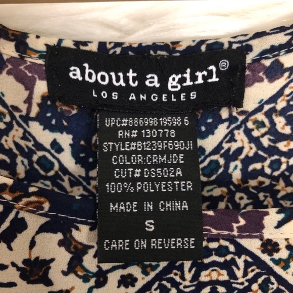 about a girl floral chevron zig zag dolman blouse - Picture 5 of 8